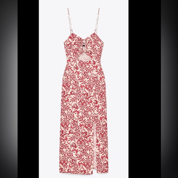 PRINTED RUSTIC MIDI DRESS - Picture 7 of 9